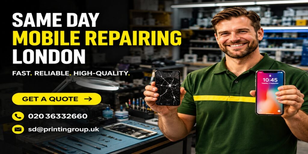 Same Day Mobile Repairing London home page