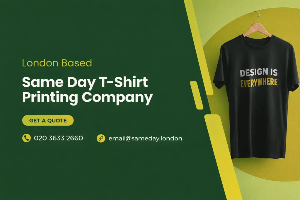 Same day T-shirt printing in London