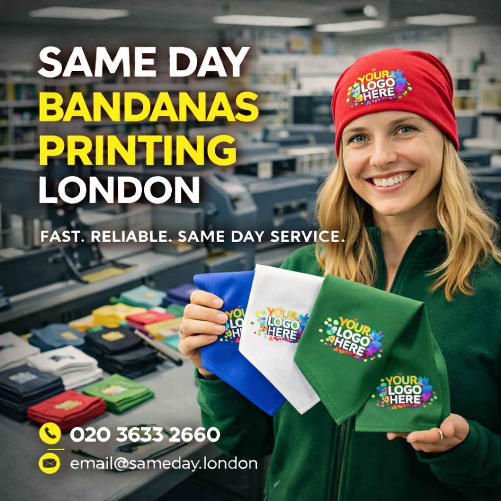 Same Day Bandanas Printing London