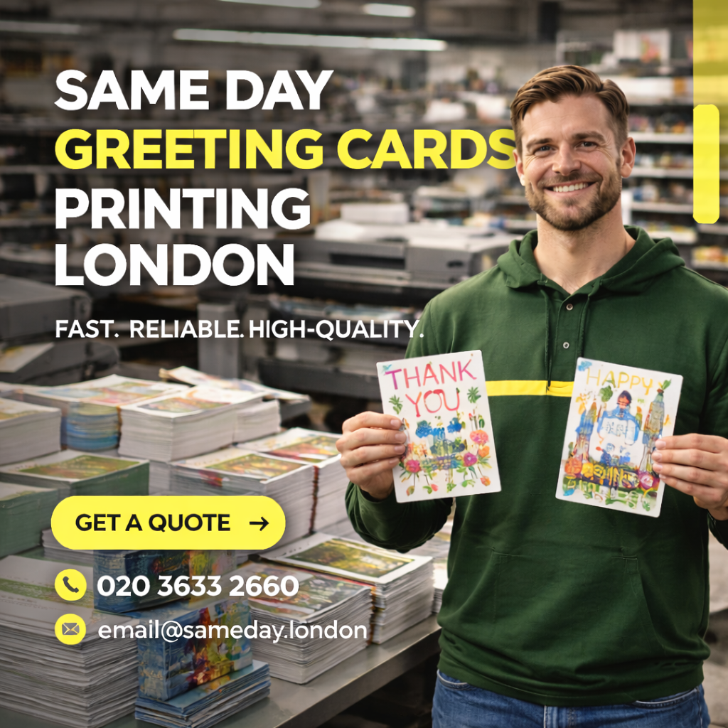 Same Day Greeting Cards Printing London