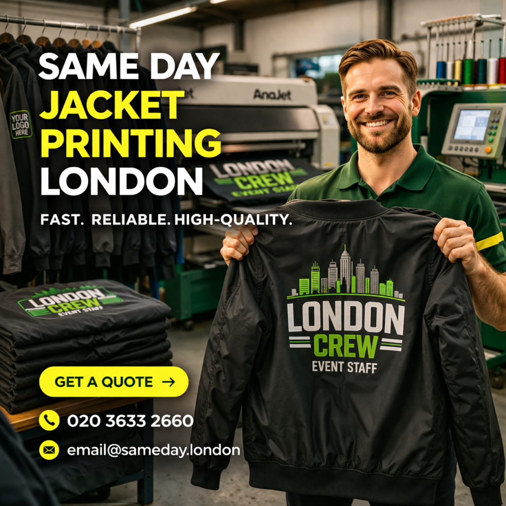 Same Day Jacket Printing London