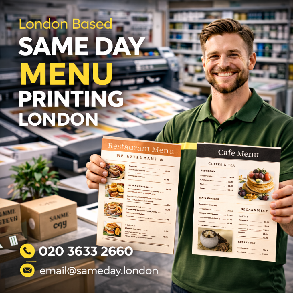 Same Day Menu Printing London