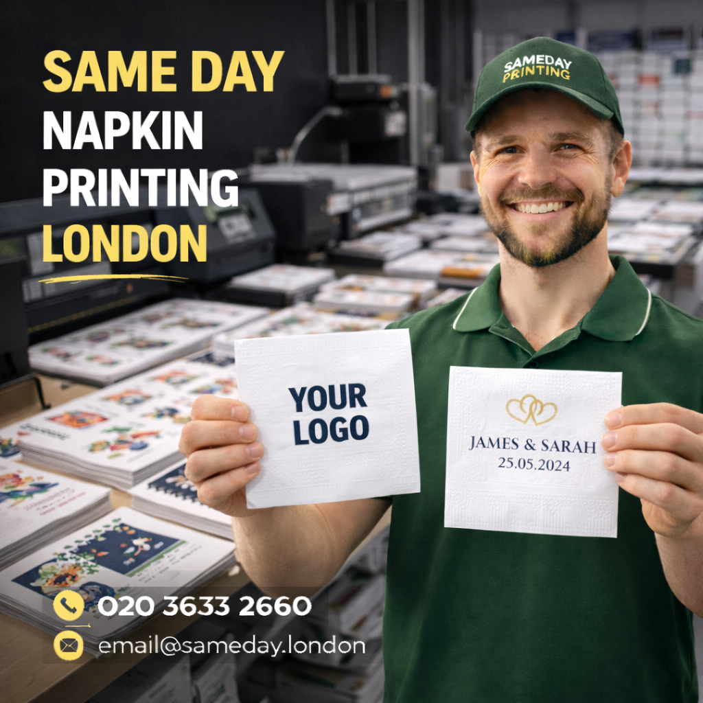 Same Day Napkin Printing London