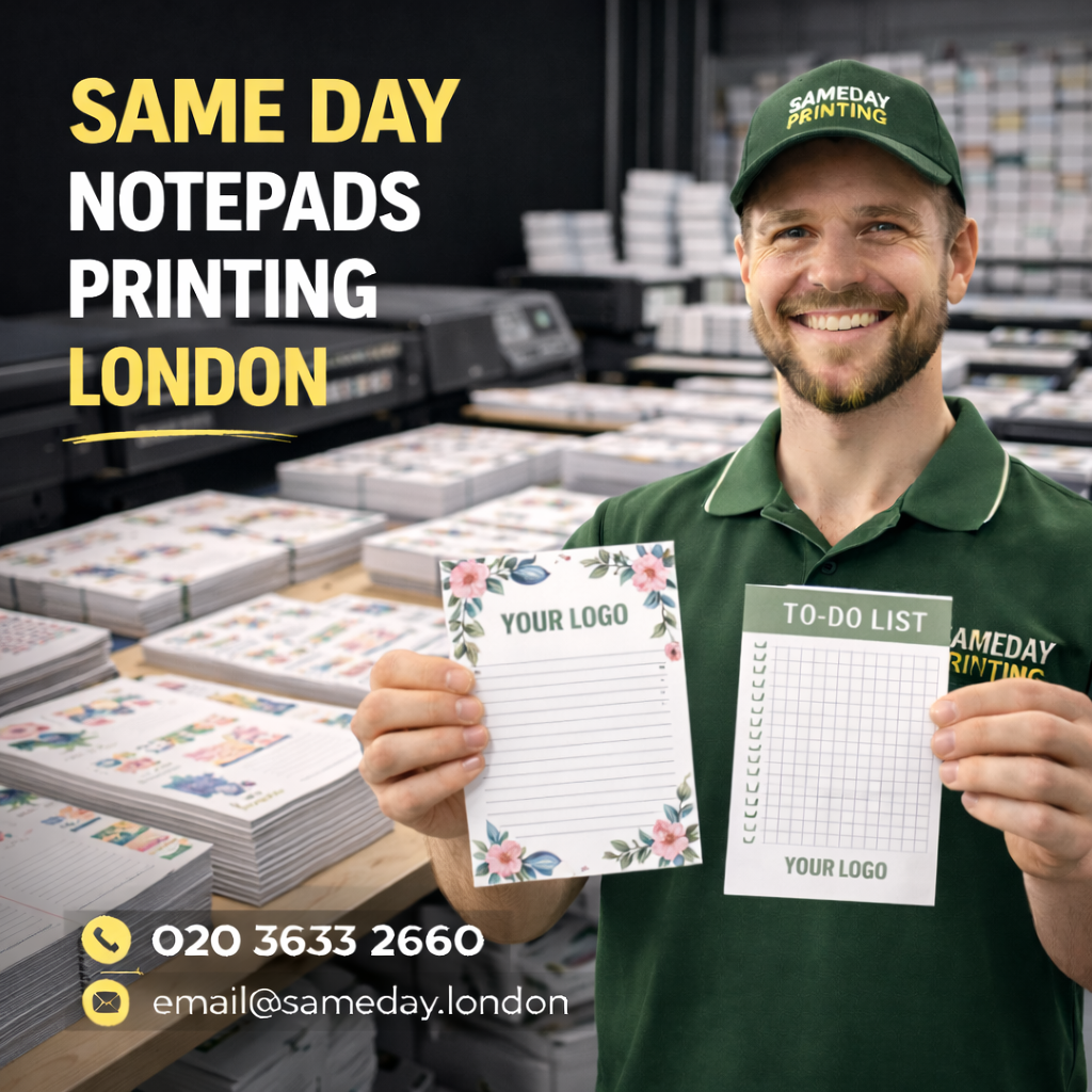 Same Day Notepads Printing London