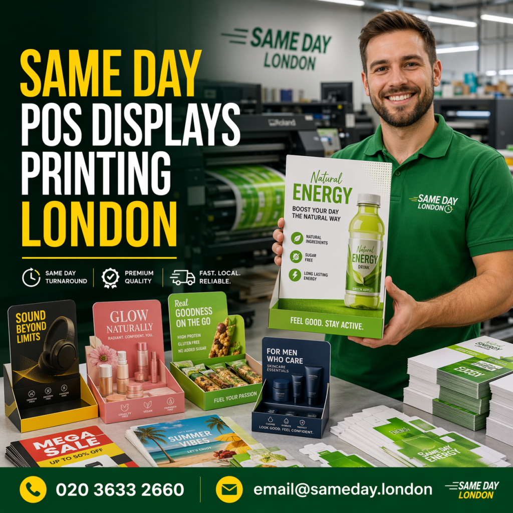 Same Day Point-of-Sale Displays Printing London