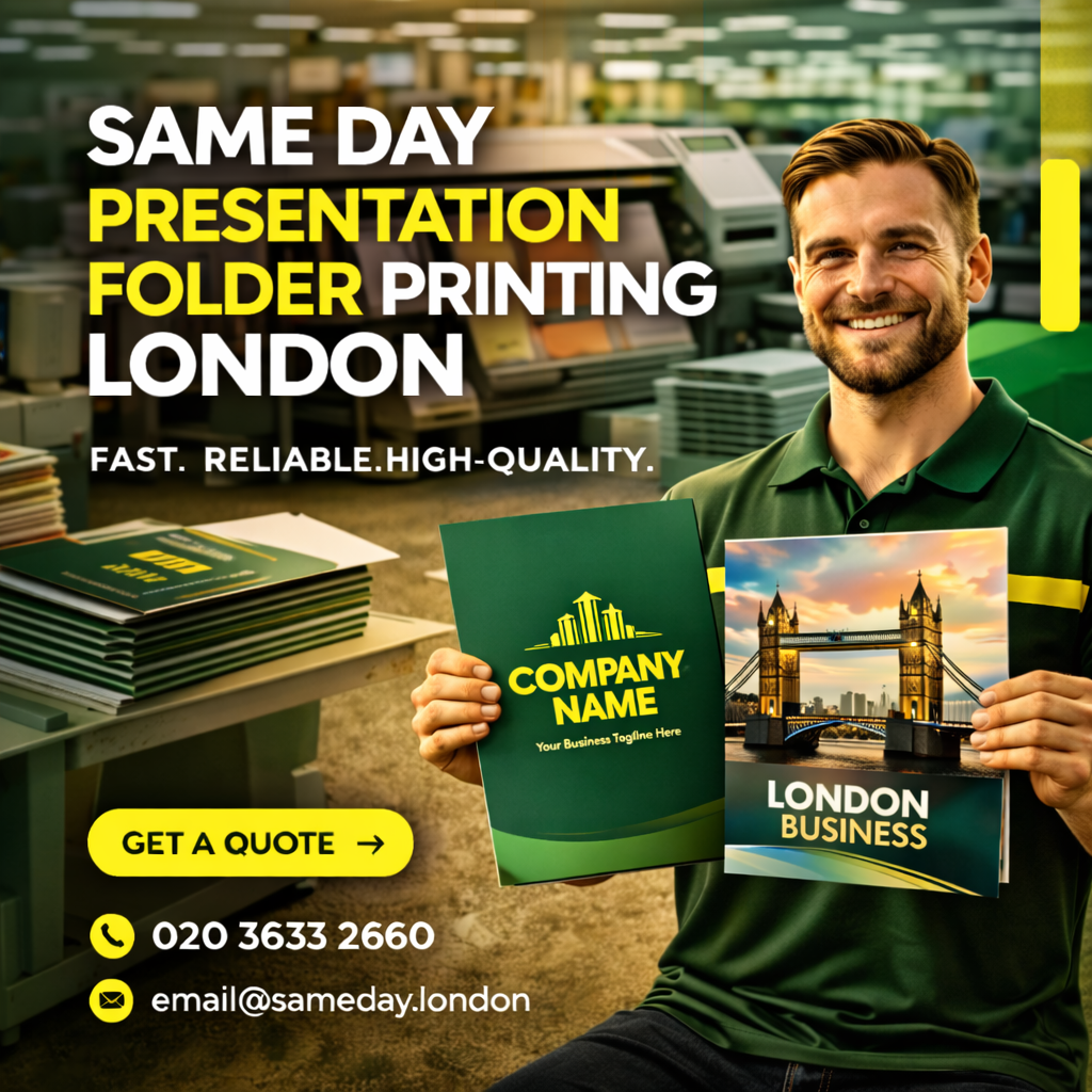 Same Day Presentation Folder Printing London