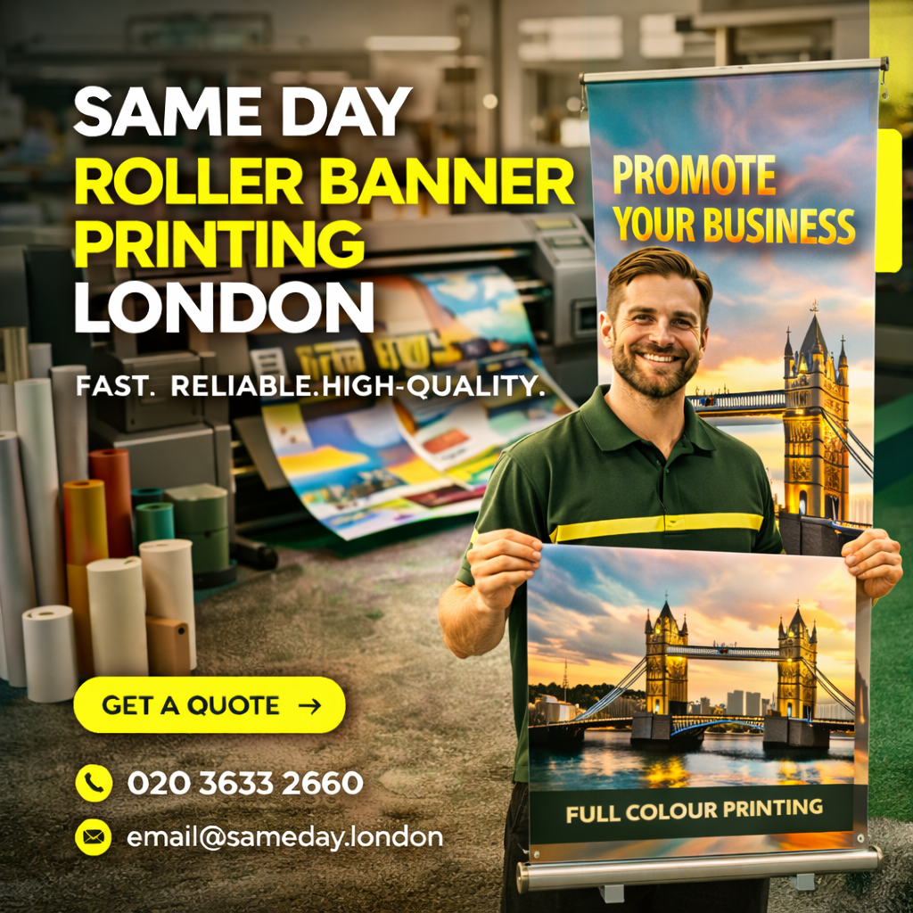 Same Day Roller Banner Printing London