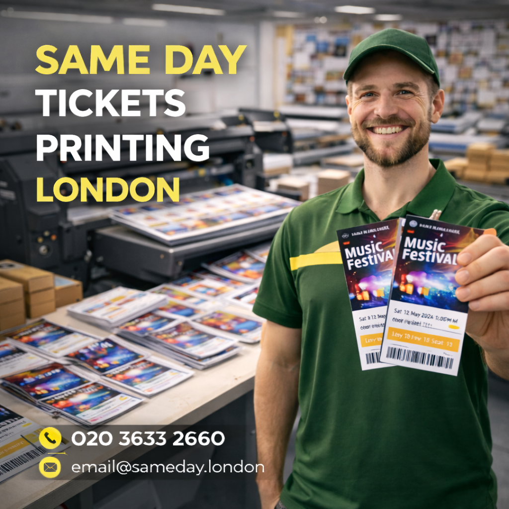 Same Day Tickets Printing London