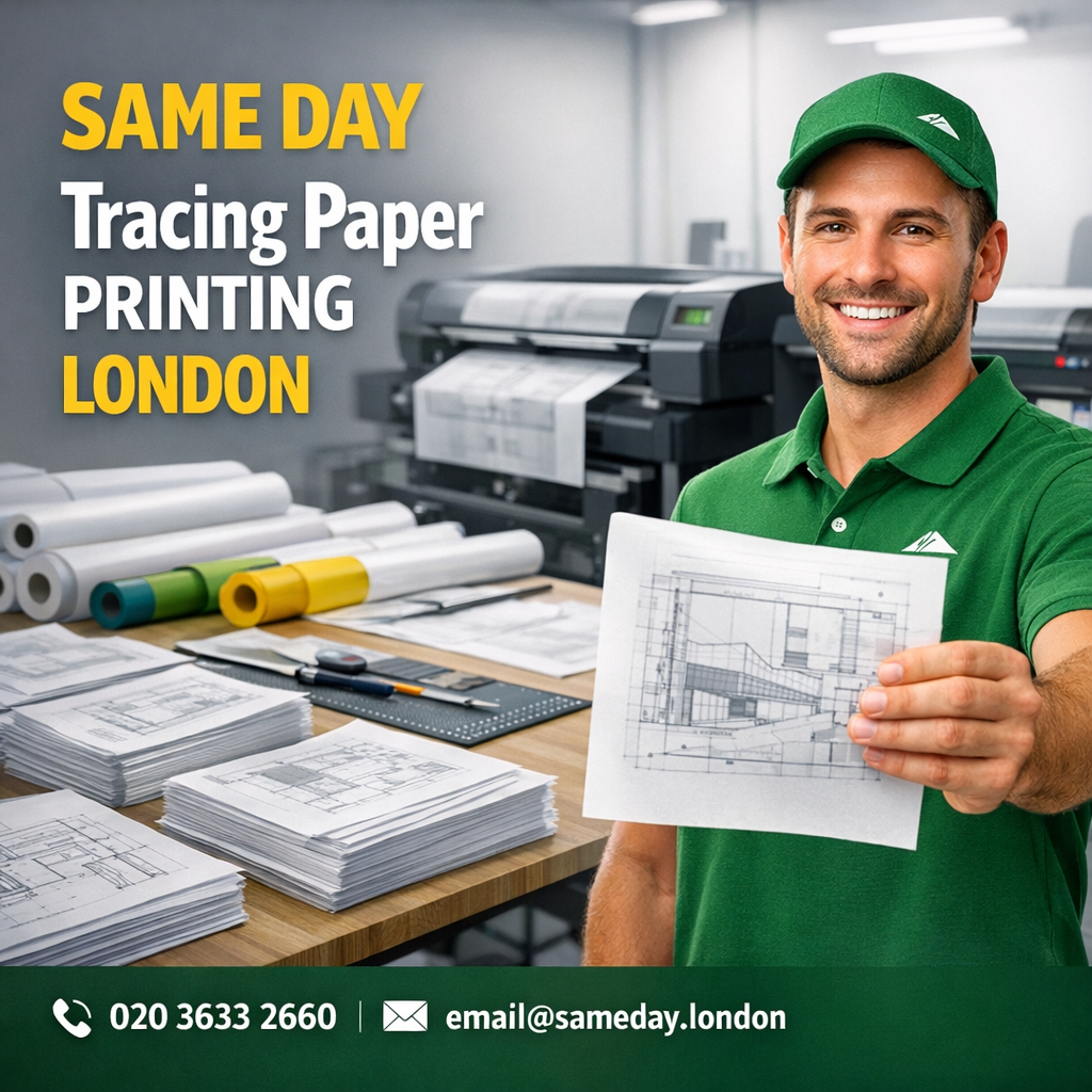 Same Day Tracing paper Printing London