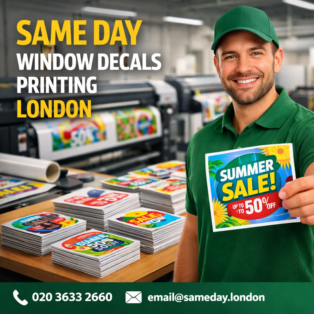 Same Day Window Decals Printing London