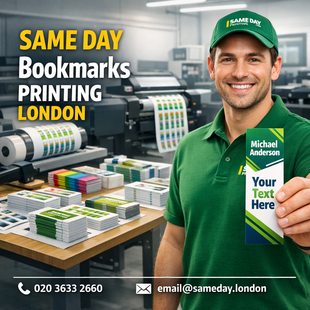 same day bookmarks printing London